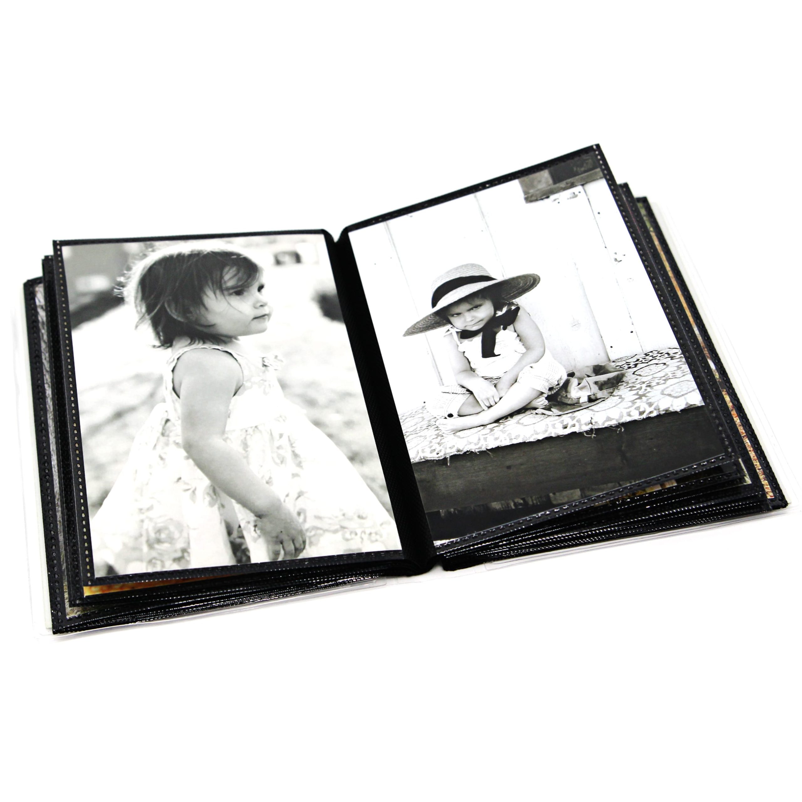 5 x 7 Photo Albums Pack of 3 with Black Pockets, Each Photo Album